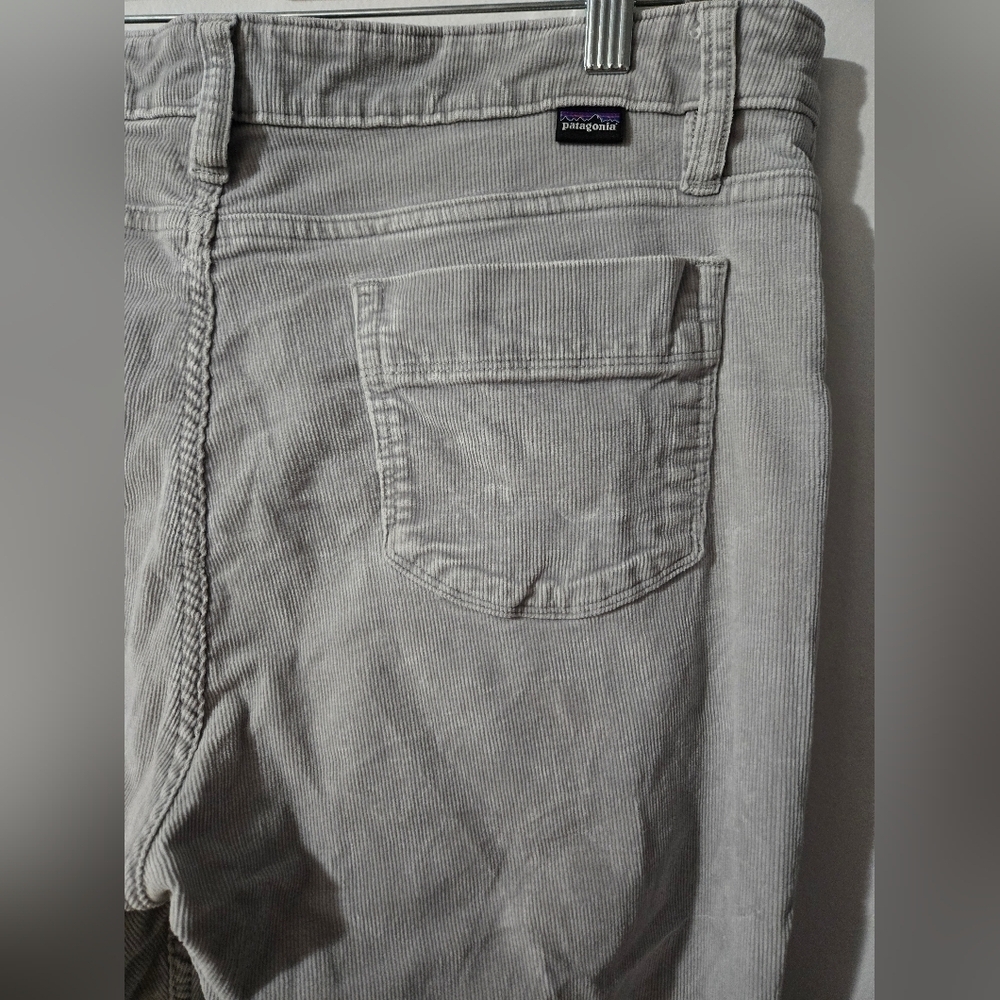 Patagonia Corduroy Pants Womens 32 (14) Gray Skinny Stretch Organic Cotton - Picture 8 of 12